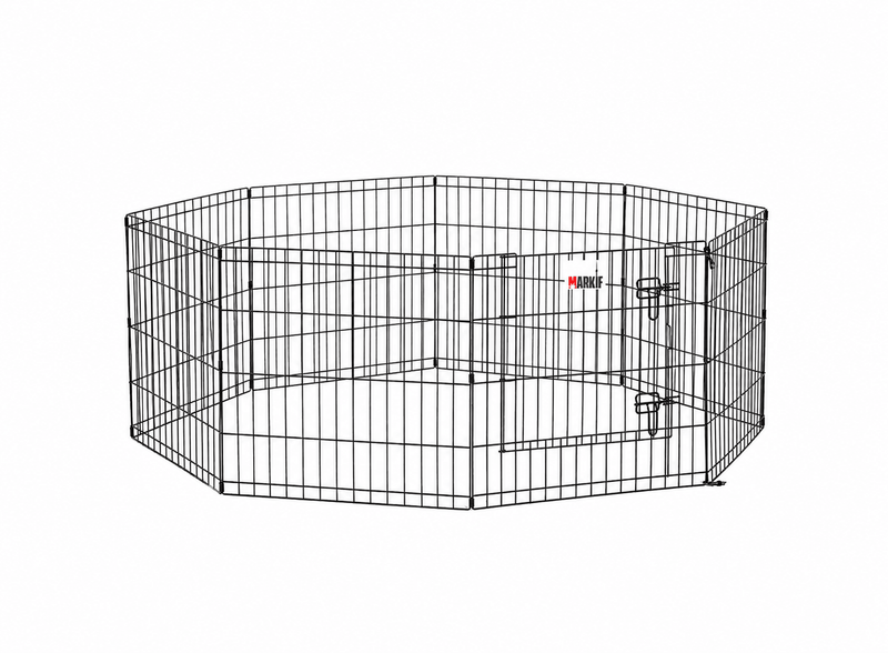8-Panel Foldable Metal Dog Playpen