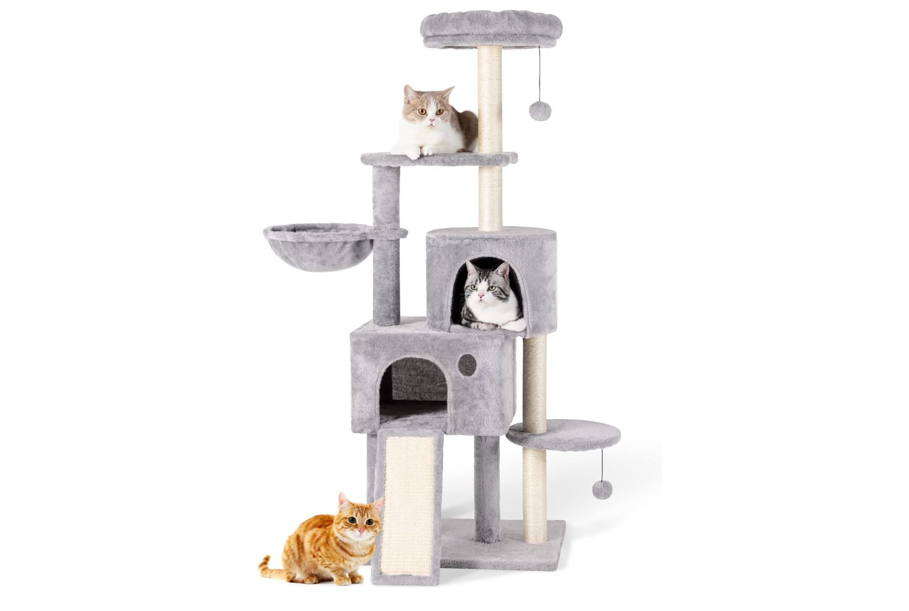 Cat tree hanging toys best sale