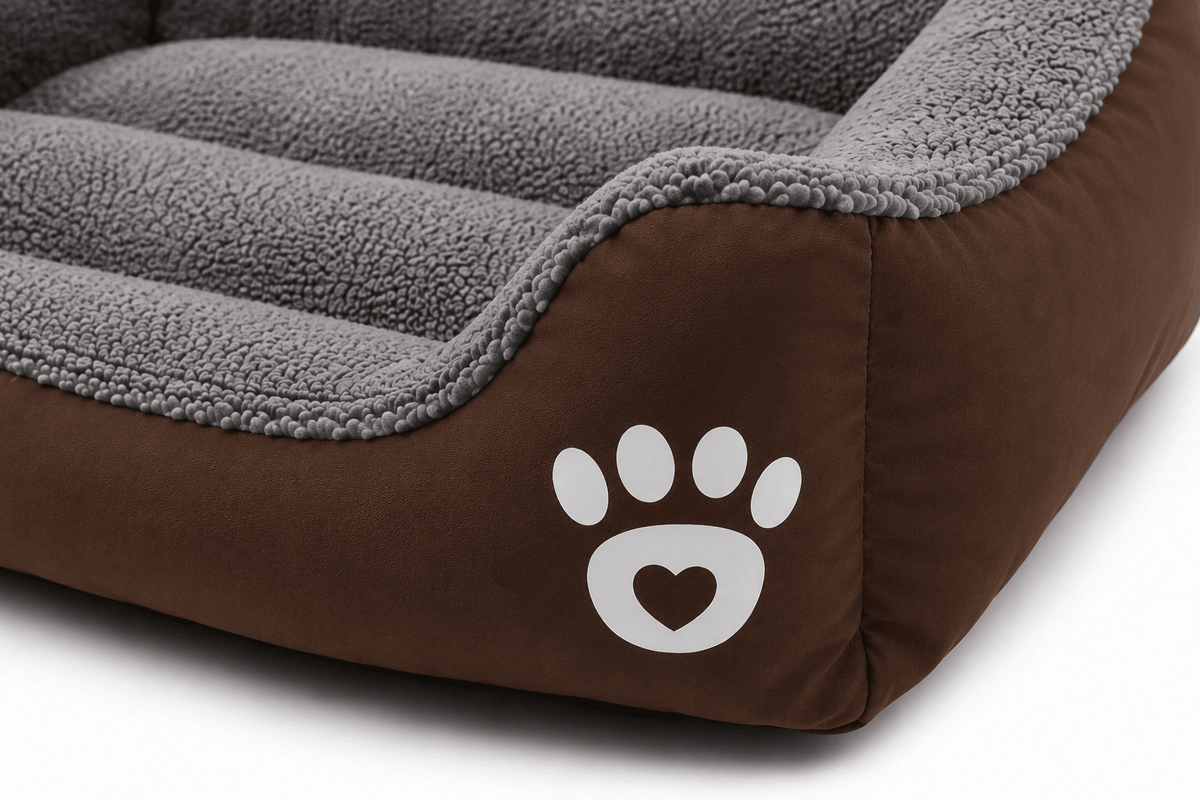 Cozy Bolster Dog Bed with Raised Sides - Markif Pet Shop