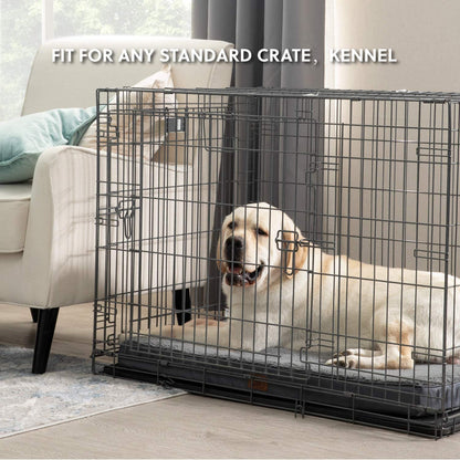 Memory Foam Dog Bed: Washable Cover & Crate Mat