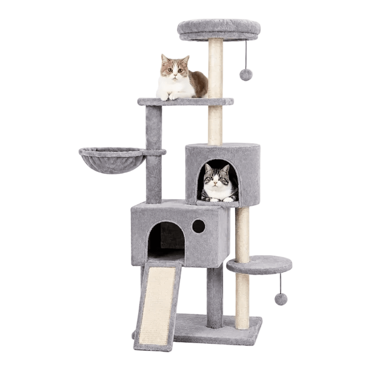 59" Multi-Level Cat Tree & Scratching Tower