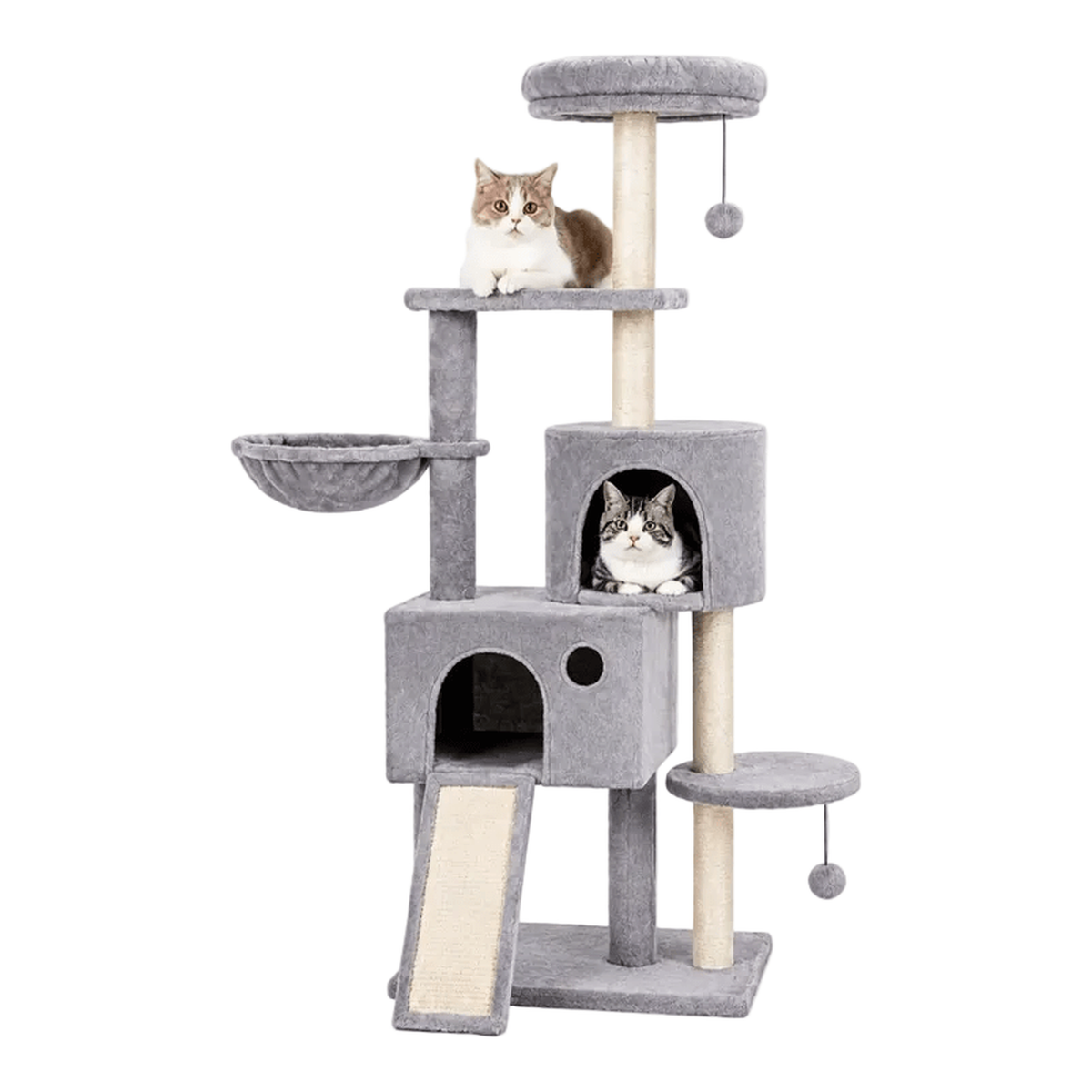 59" Multi-Level Cat Tree & Scratching Tower
