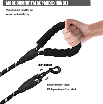 6.5FT Strong Dog Leash with Comfortable Padded Handle