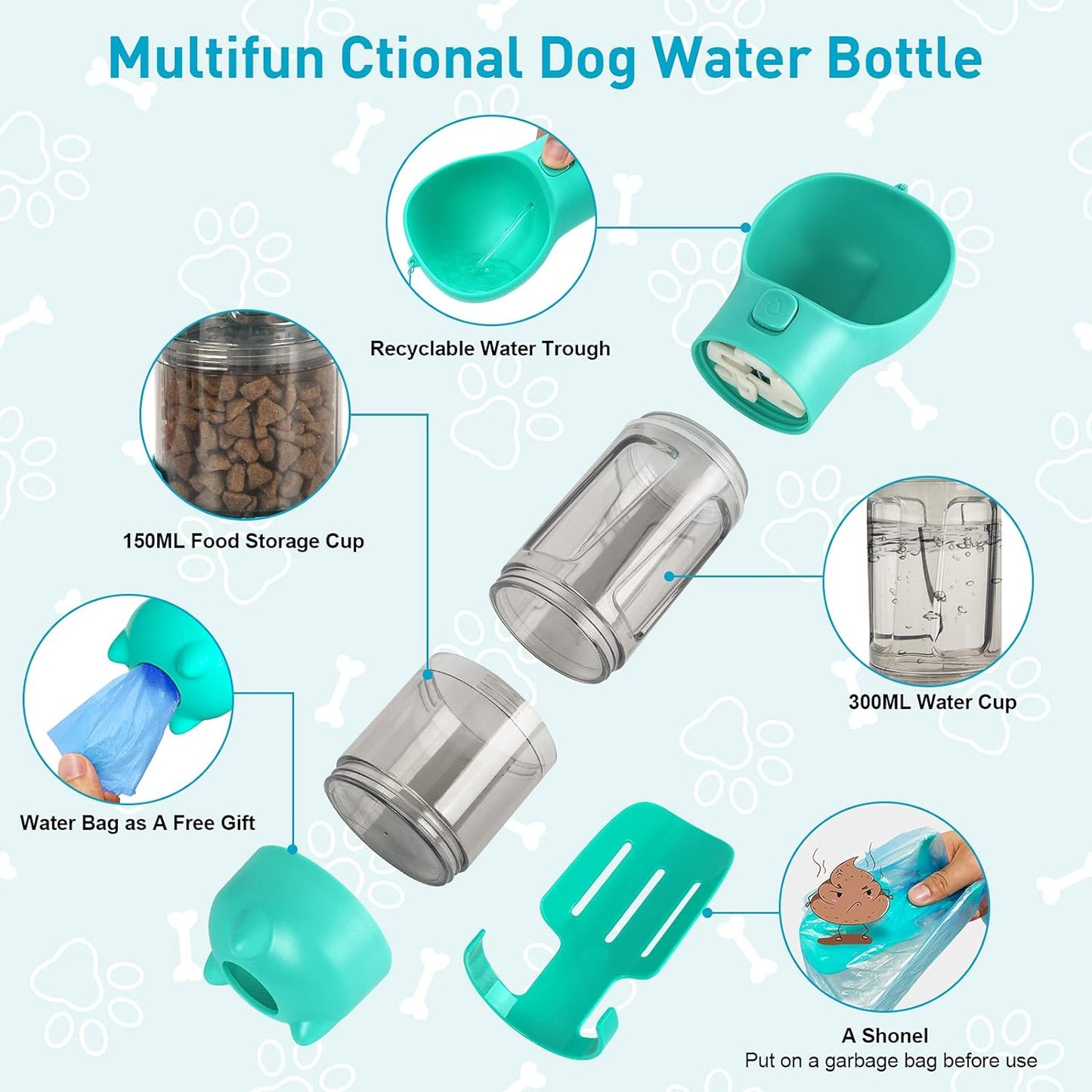 Doggie Hydration Hub: All-in-One Water Dispenser and Feeder