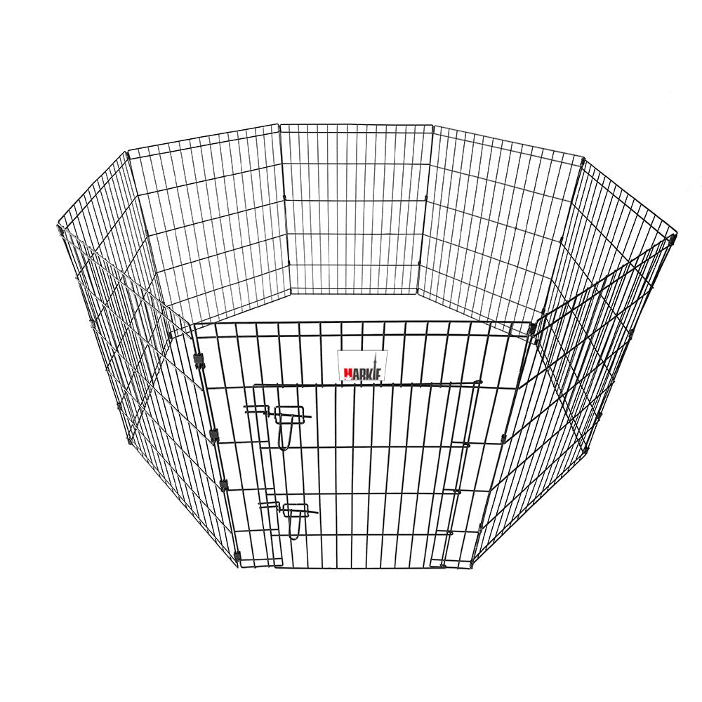 8-Panel Foldable Metal Dog Playpen - Markif Pet Shop