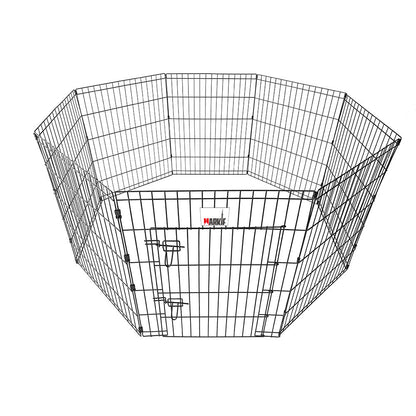 8-Panel Foldable Metal Dog Playpen - Markif Pet Shop