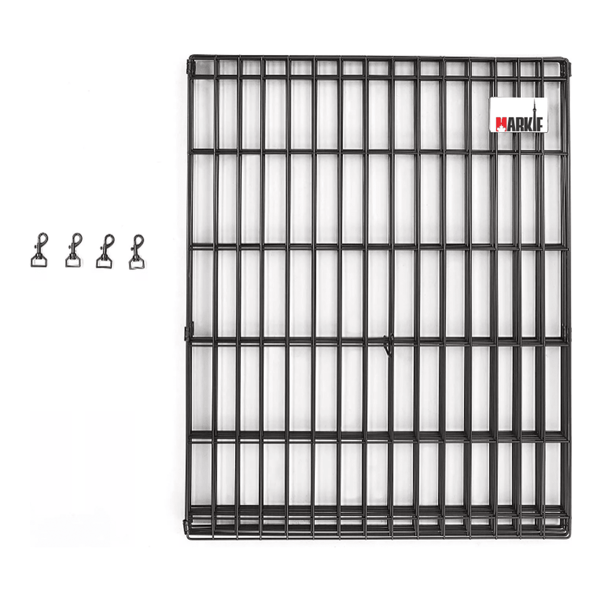 8-Panel Foldable Metal Dog Playpen - single panel with clips