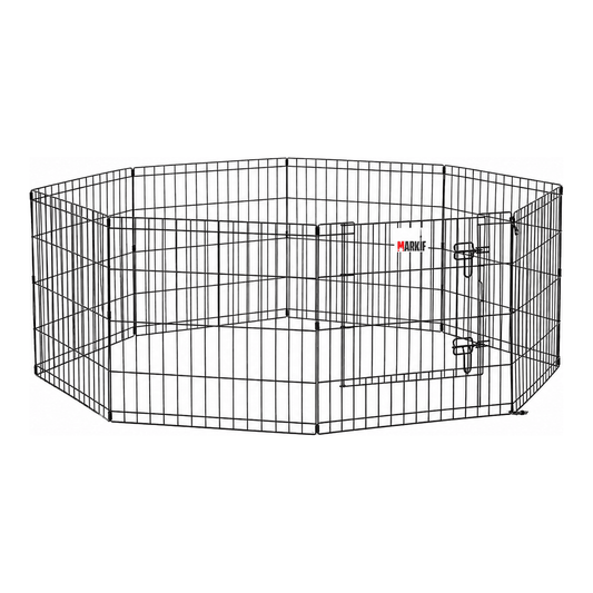 8-Panel Foldable Metal Dog Playpen