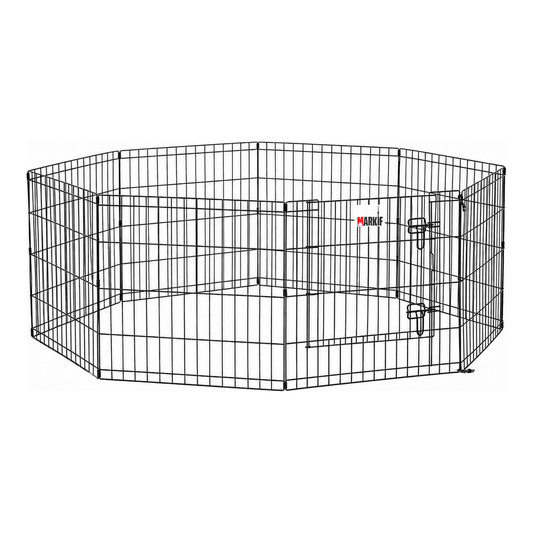 8-Panel Foldable Metal Dog Playpen