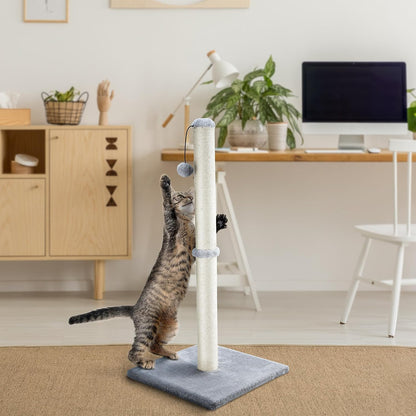 32'' Tall Cat Scratching Post with Hanging Ball