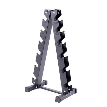 5-30Lbs Rubber Dumbbells set with 6-Pair Vertical Dumbbell Rack