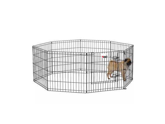 8 panels Foldable Metal Exercise Pet Playpen