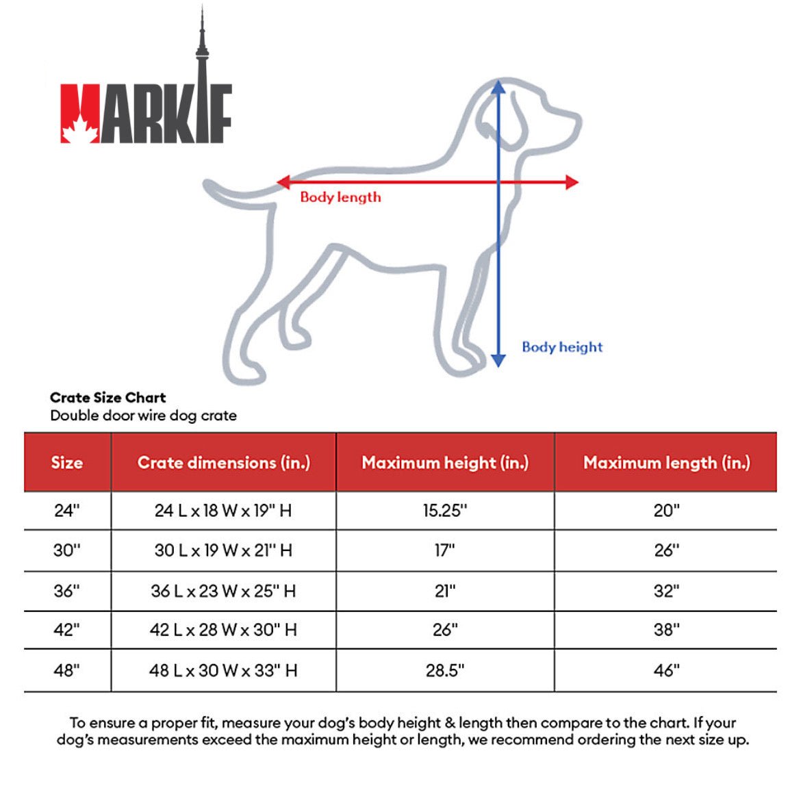Double-Door Folding Metal Dog Crate with Divider & Tray - Markif Pet Shop