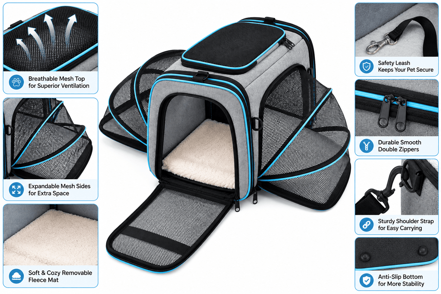 Foldable Pet Carrier Bag - Markif Pet Shop