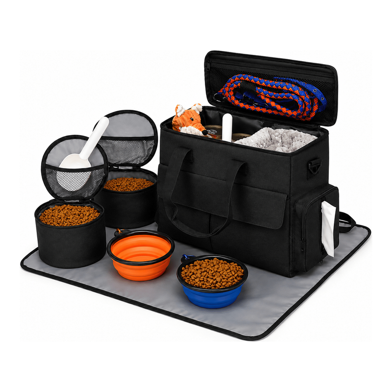 Pet Travel Bag with Food Storage