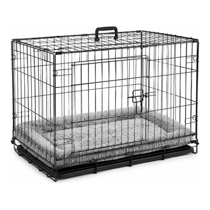 Soft Rectangular Dog Bed & Crate Mat - shown inside crate